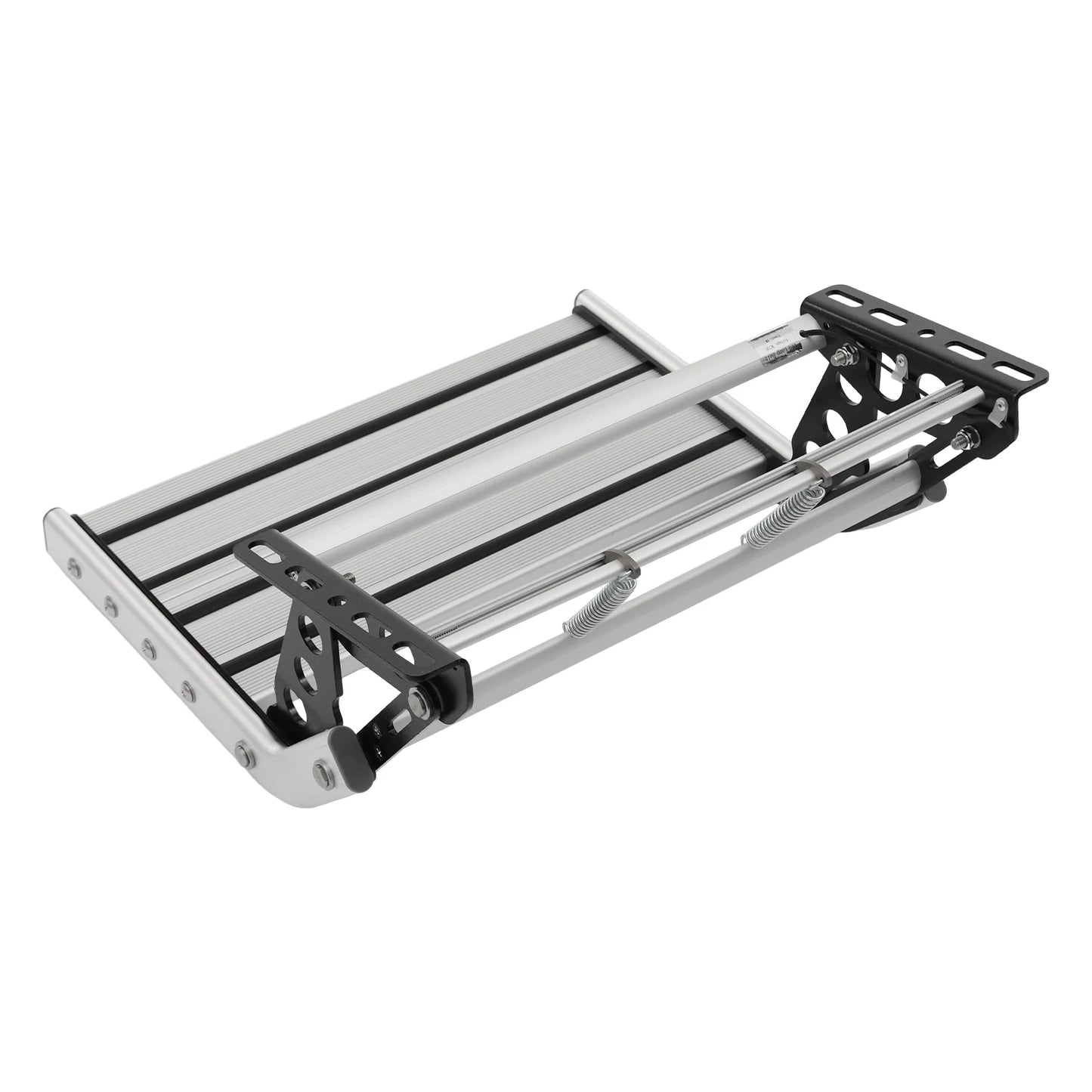 Foldable RV Step Non-slip Manual RV Step with LED Light RV Camper Step Aluminum Alloy Single-Tier Folding Rv Step
