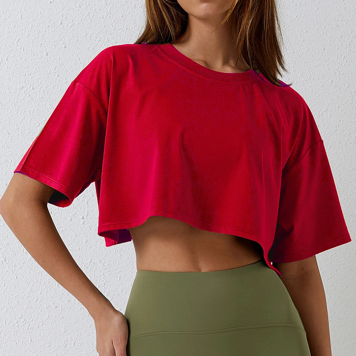 Cotton Women Short Sleeve Dance Running Clothes Yoga