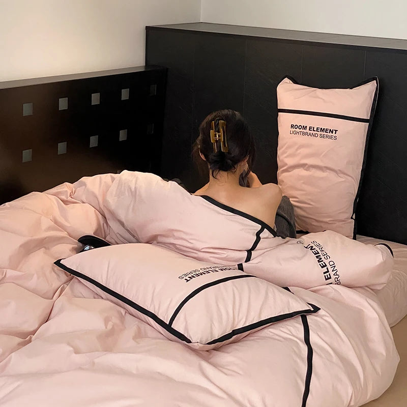 200x230 Modern Washed Queen Duvet Cover Set with Sheet