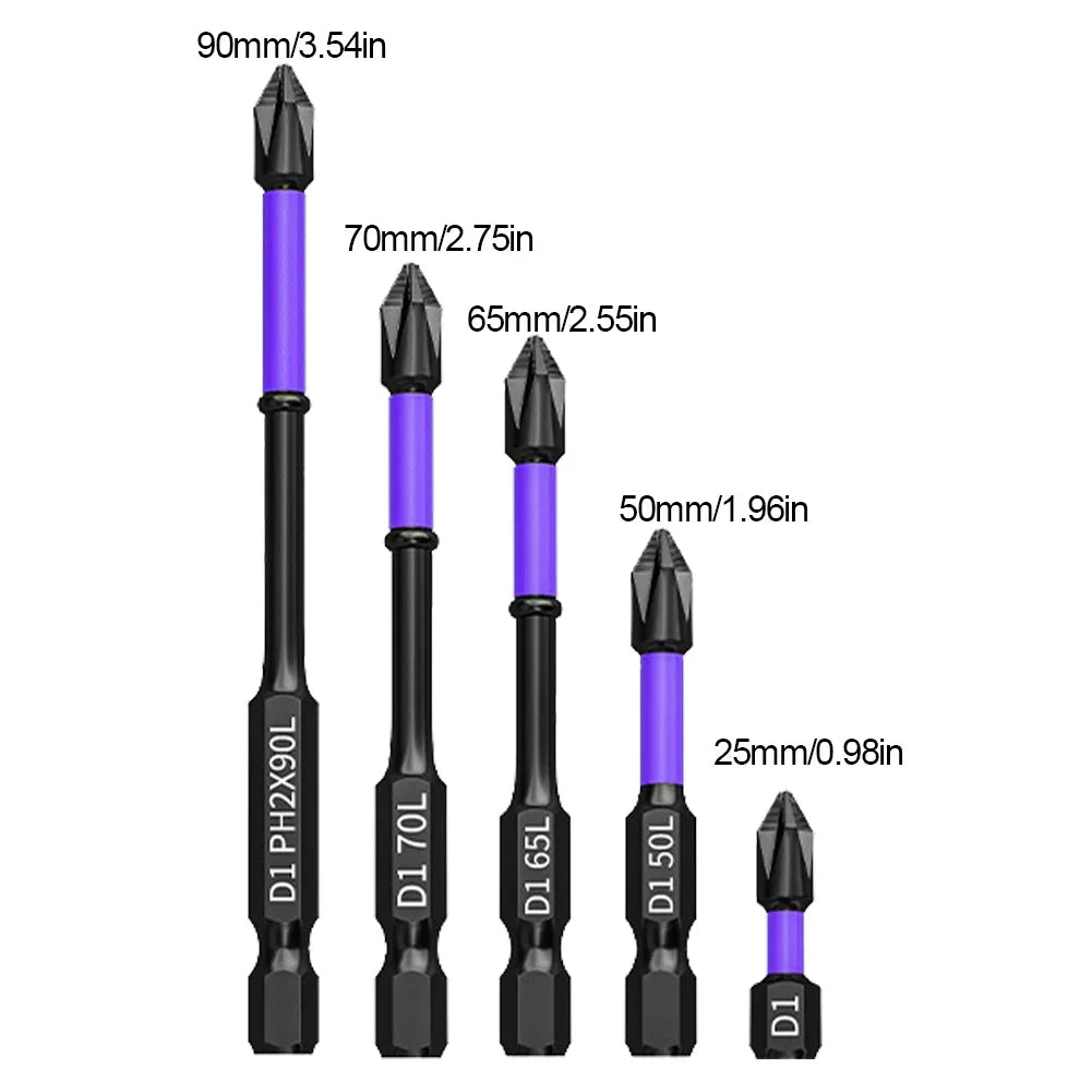 5/12 Pcs Magnetic Screwdriver Bits Non-slip Shockproof