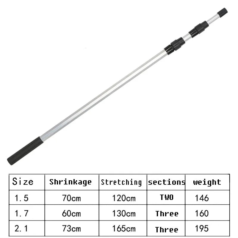 Fishing Net and Rod Set 1.5m/1.7m/2.1m Scalable