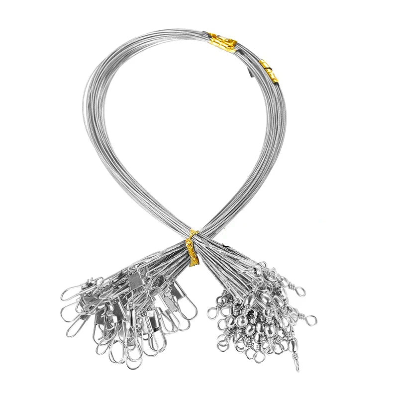20pcs 15/20/30cm Stainless Steel Wire Leader Fishing