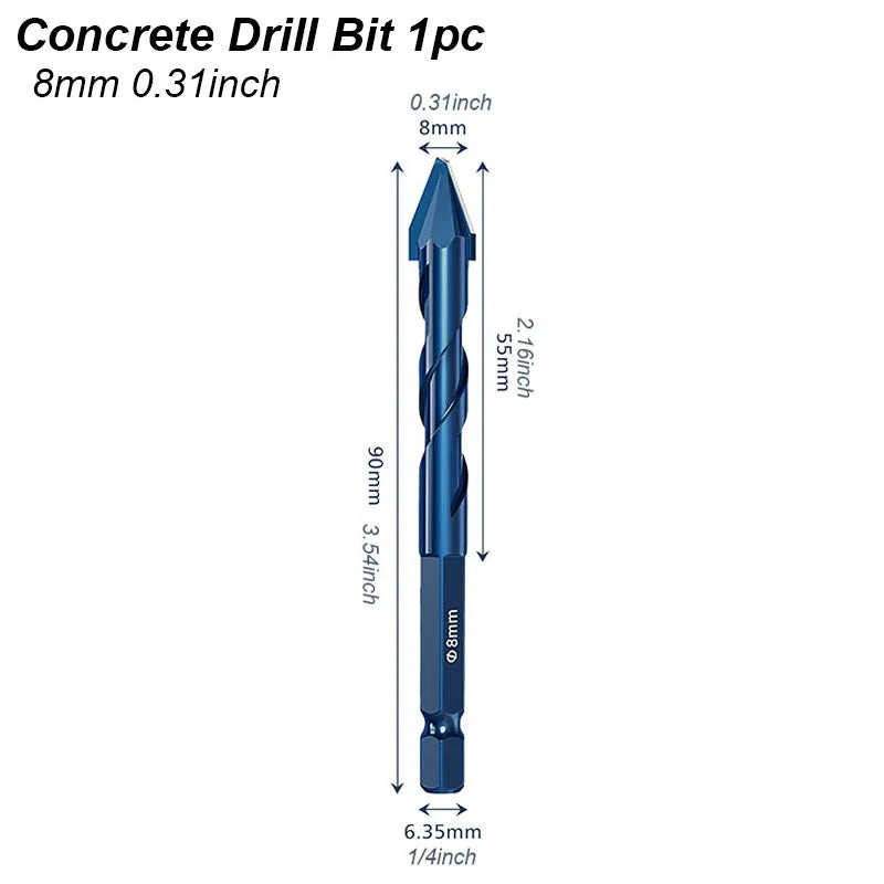 Masonry Concrete Spiral Drill Bit Eccentric for Glass Ceramic