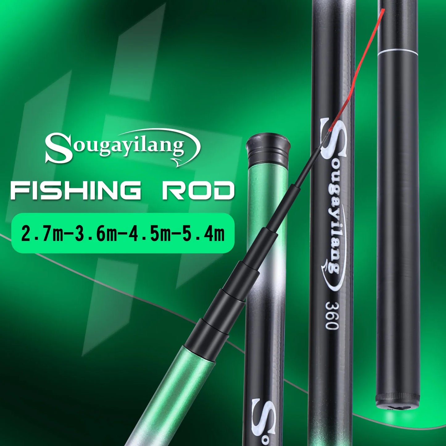 Sougayilang Carp Fishing Rod 2.7/3.6/4.5/5.4M Portable Ultra Light