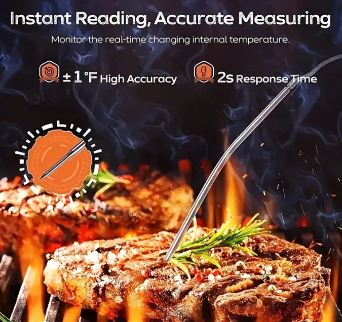 Digitale vleesthermometer met groot touchscreen -