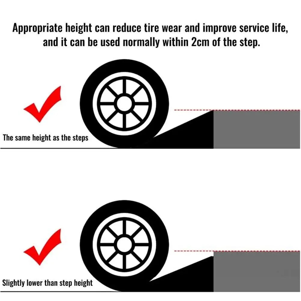 Portable Car Wheel Driveway Ramps Anti-Slip Wheel Chock