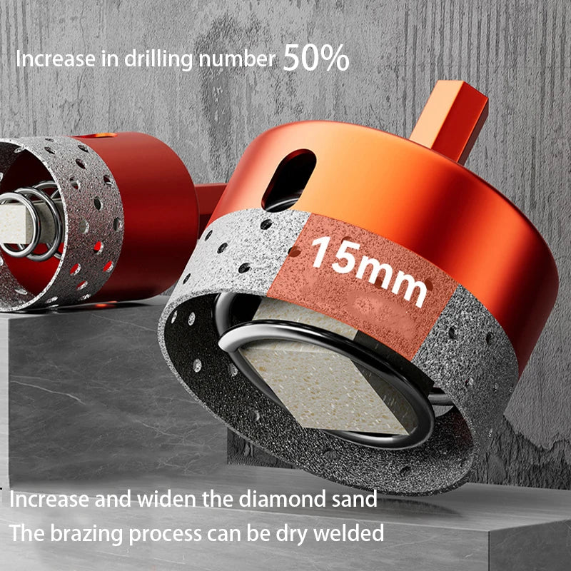 Diamond Brazed Core Dry Drill Bit for Porcelain Tiles Marble