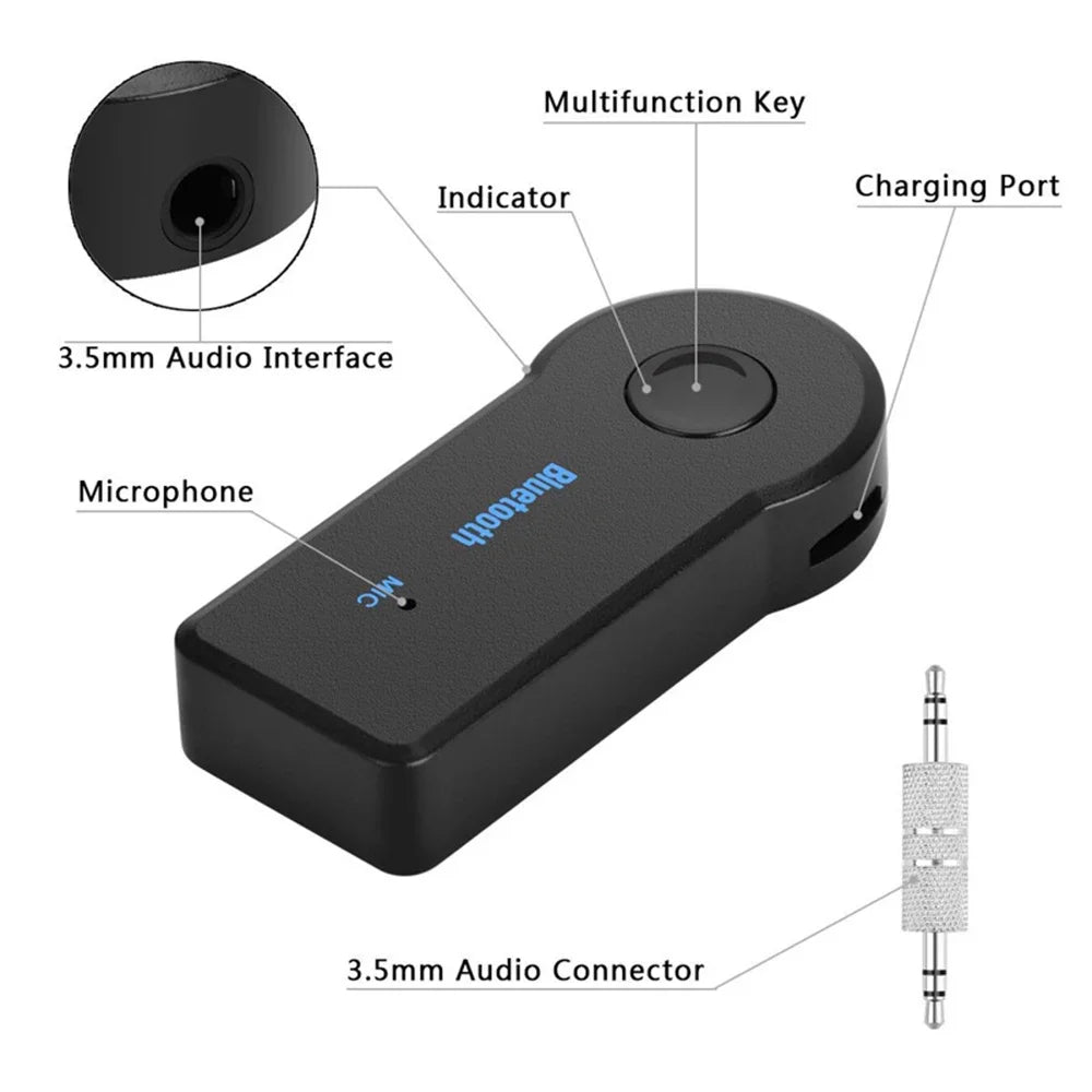 2 in 1 Wireless Bluetooth 5.0 Receiver Adapter 3.5mm Jack