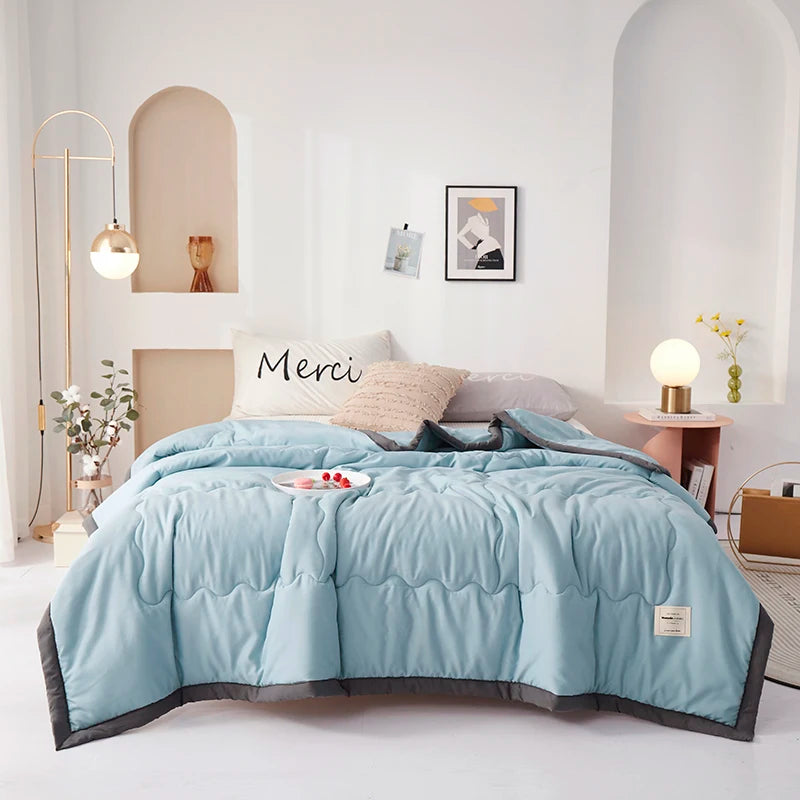 Washed Cotton Duvet Comforter, Soft Air Conditioning Quilt,