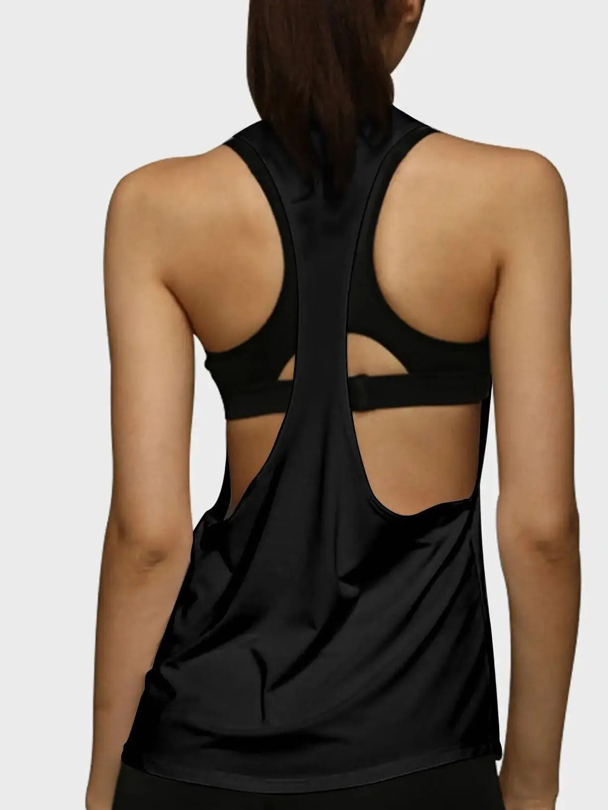 Dames Sport Smock Fitness Sportvest T-vormig