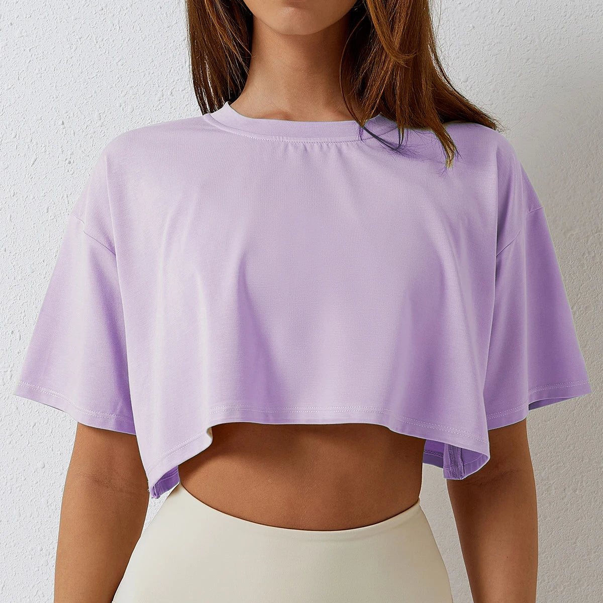 Cotton Women Short Sleeve Dance Running Clothes Yoga