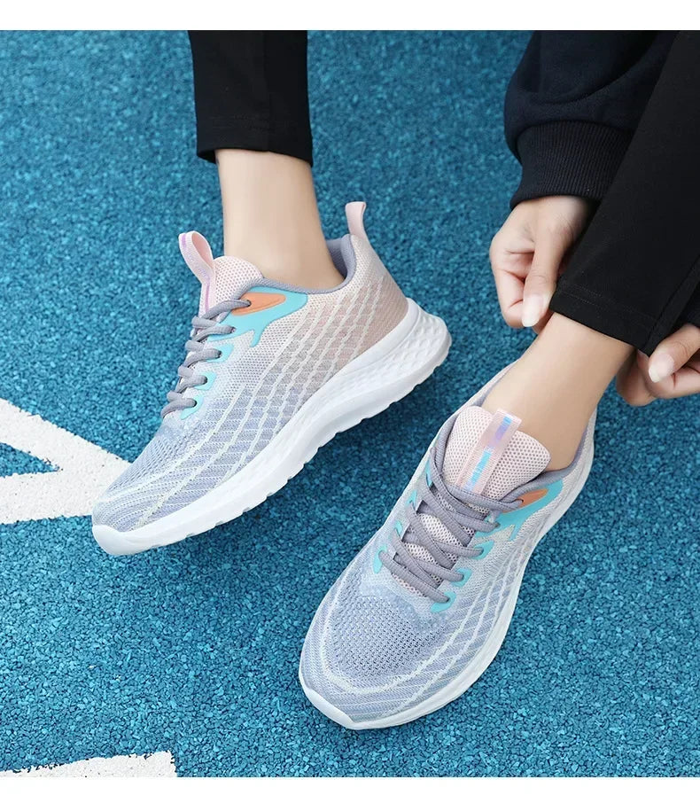 Women's Sports Shoes Spring 2025 New Knitted Casual Fashionable