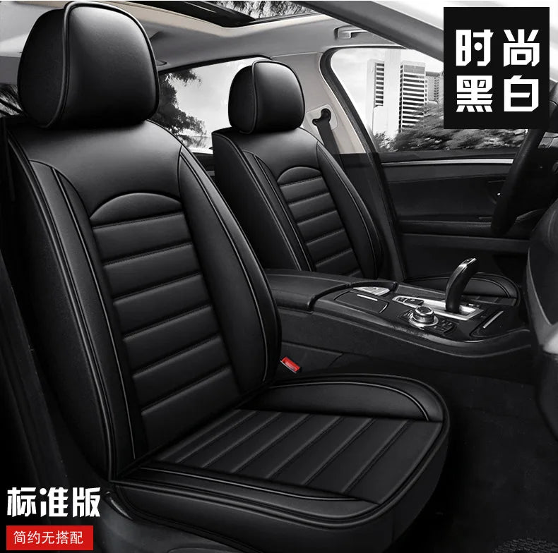 All Season Genuine Leather Full Coverage 5-Seater Car Seat Covers Summer Ready Universal Fit for Cars SUVs Trucks Premium Auto