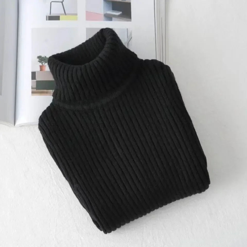 2025 New Sweater Kids Sweaters Autumn Girls Turtleneck Sweaters