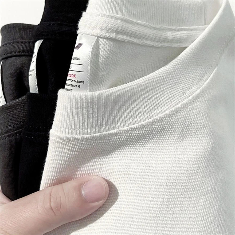 Men T Shirt Summer Cotton Tops Women Solid Color