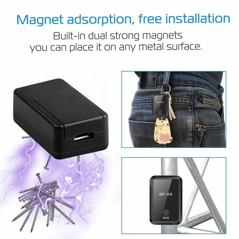 GF-09 Mini Car GPS Tracker Anti Lost Positioning Device Real Time