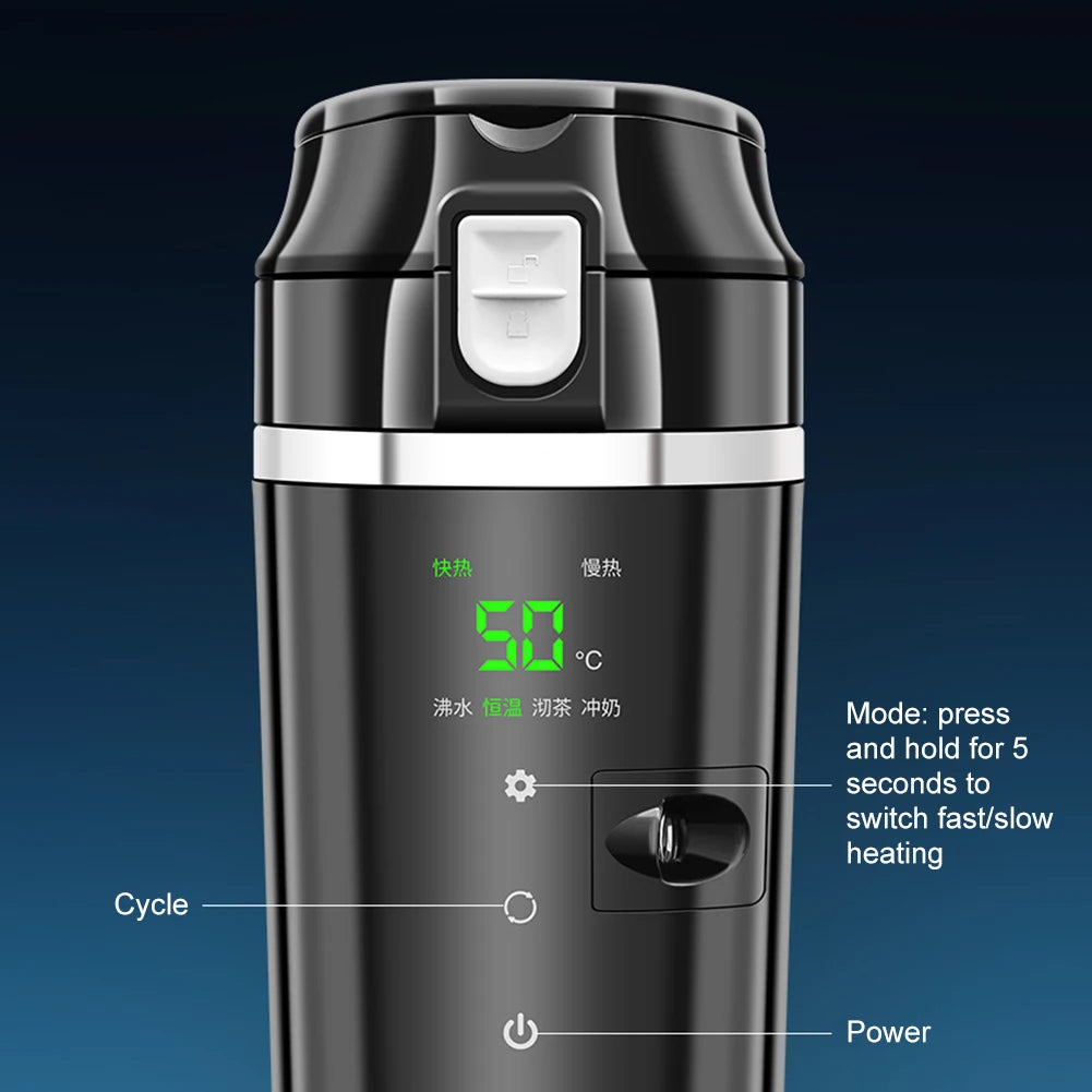 Portable 12/24V 500ml Car Electric Kettle Heating