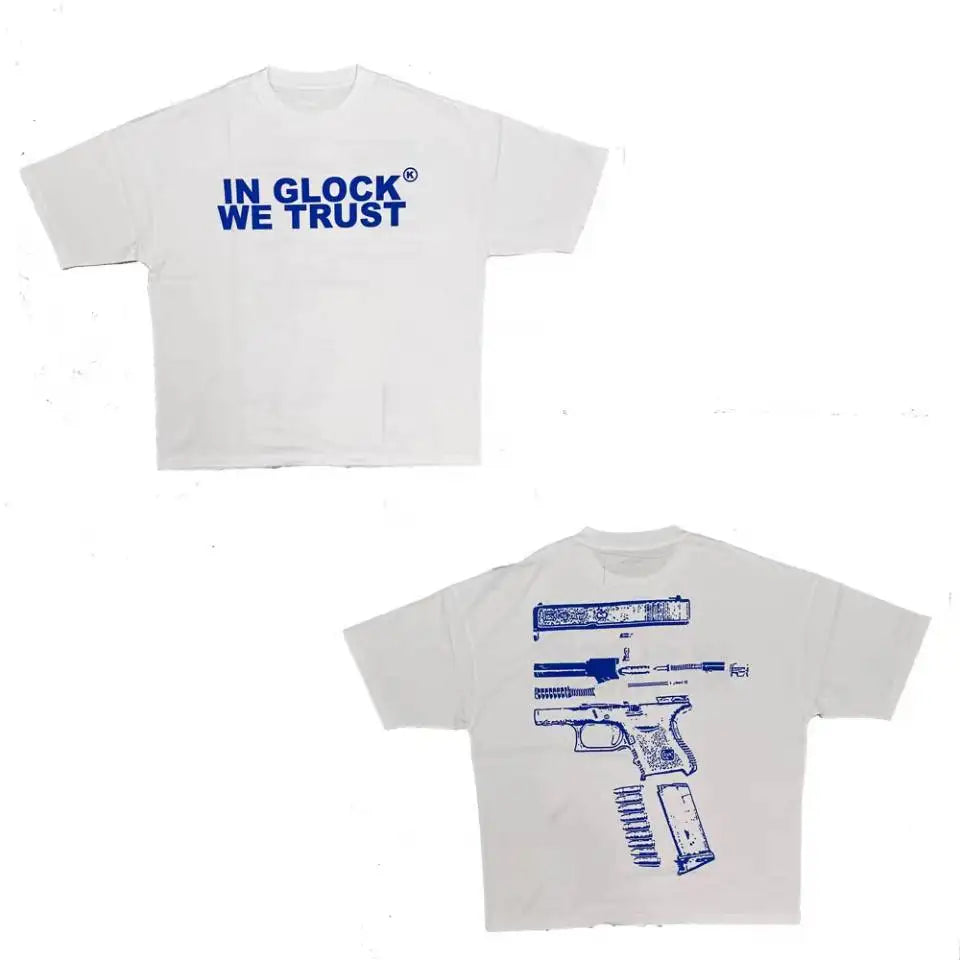 Kixkz Fashion Brand Women's T-shirts IN GLOCK WE TRUST