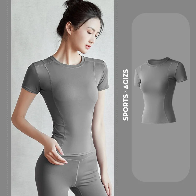 Dames sport- en fitnesskleding, slankvallend,