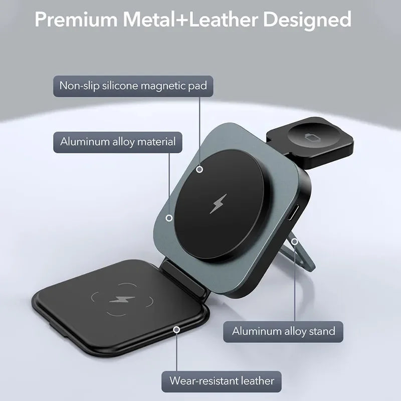 Metal 30W Magnetic Wireless Charger Pad For iPhone 15 14 13 12 Pro Max