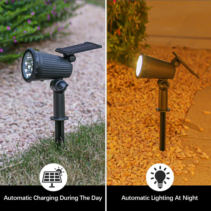9LEDs Solar Spotlights, Outdoor Light Control,