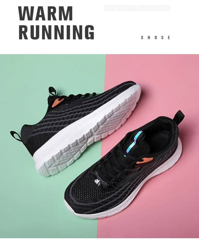 Women's Sports Shoes Spring 2025 New Knitted Casual Fashionable