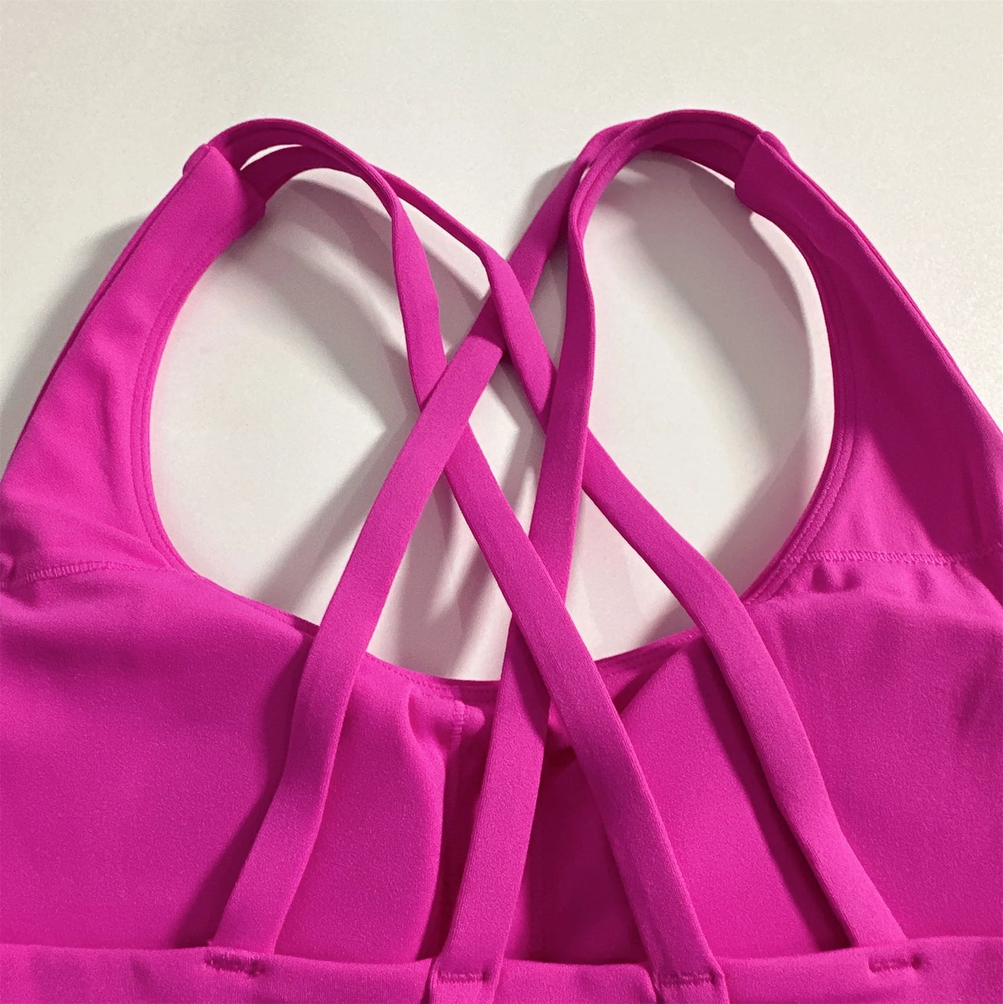 Solid Color Women Cross Back Fitness Underwear Soft Fitness