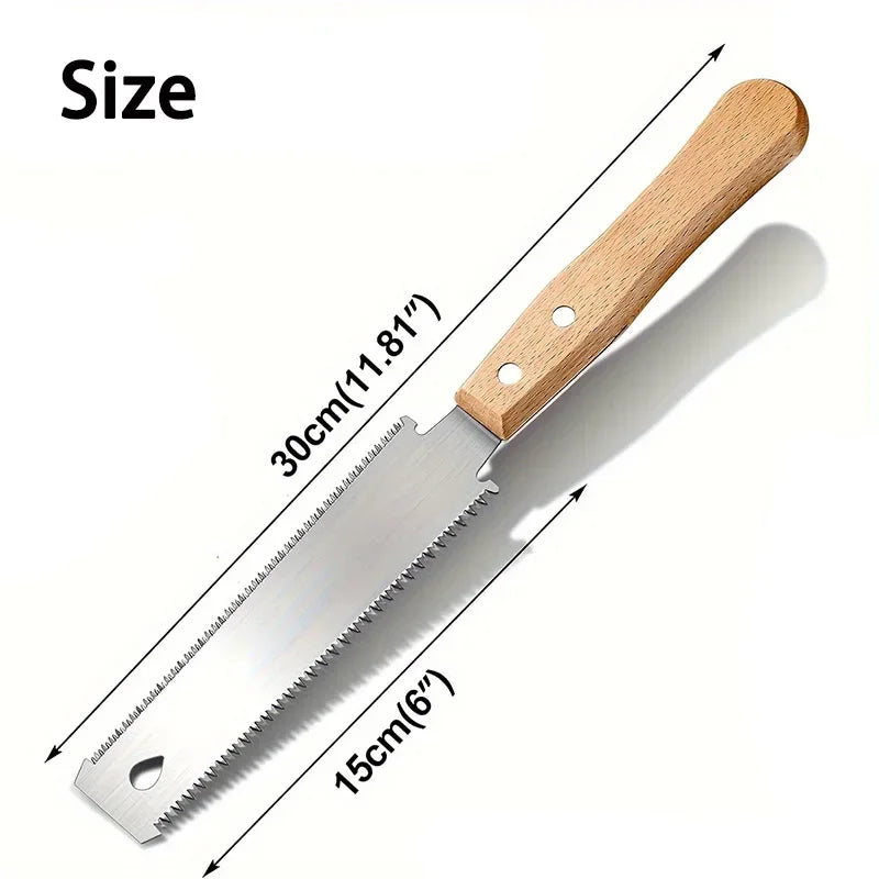 6-Inch Hand Saw, Double-Sided Flexible Blade for Flush Cutting,