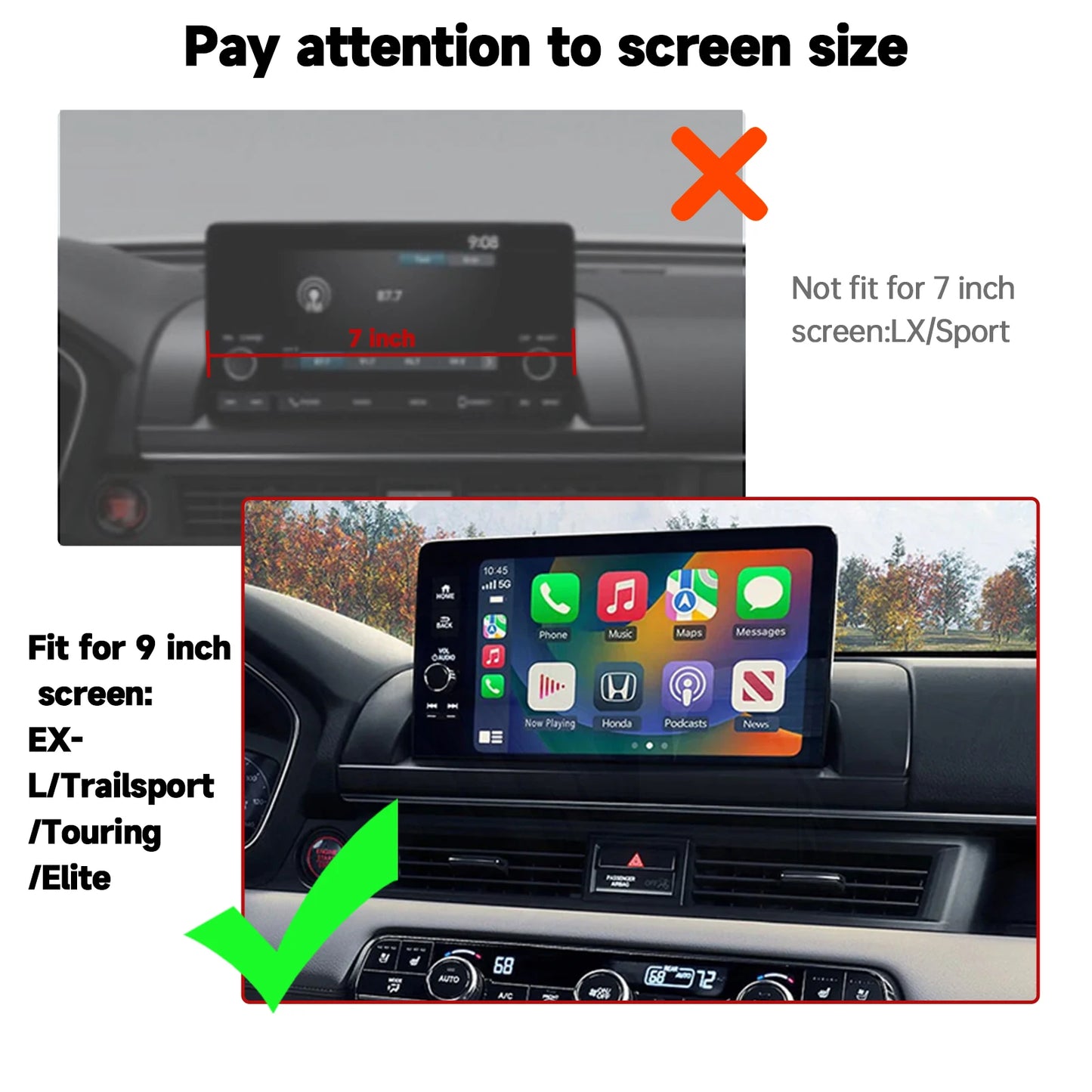 Compatible with Honda Pilot 2023 2024 2025 Center Console Dashboard Tray