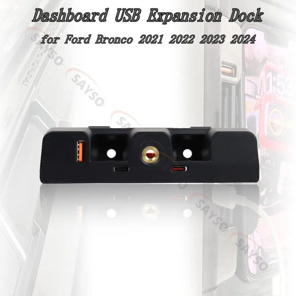 Dashboard USB Expansion Dock for Ford Bronco Accessories