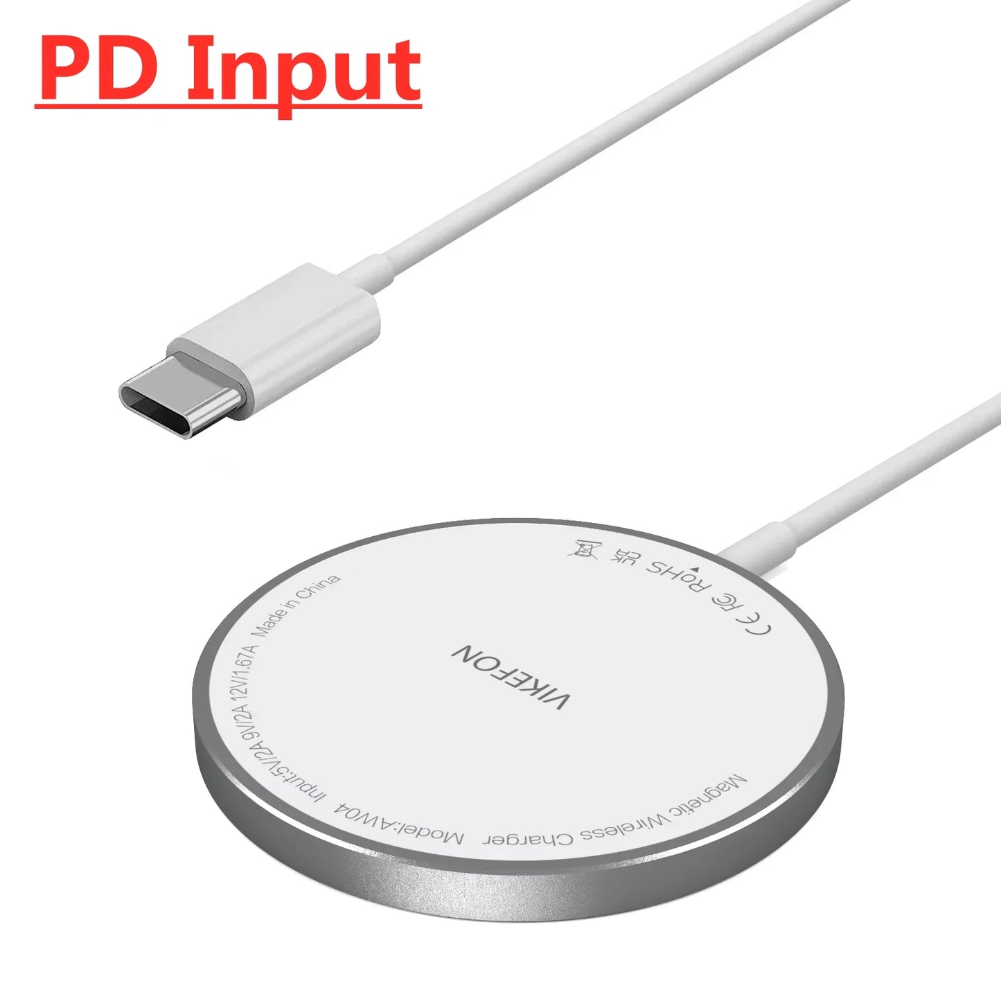 30W magnetische draadloze oplader PD Type C USB