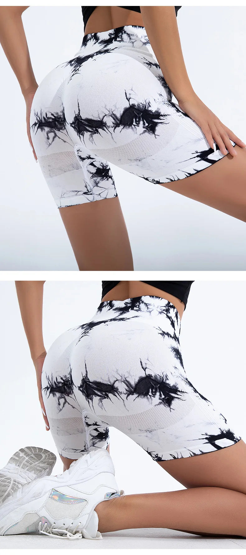 Summer Women High Waist Butt Lift Shorts Leggings