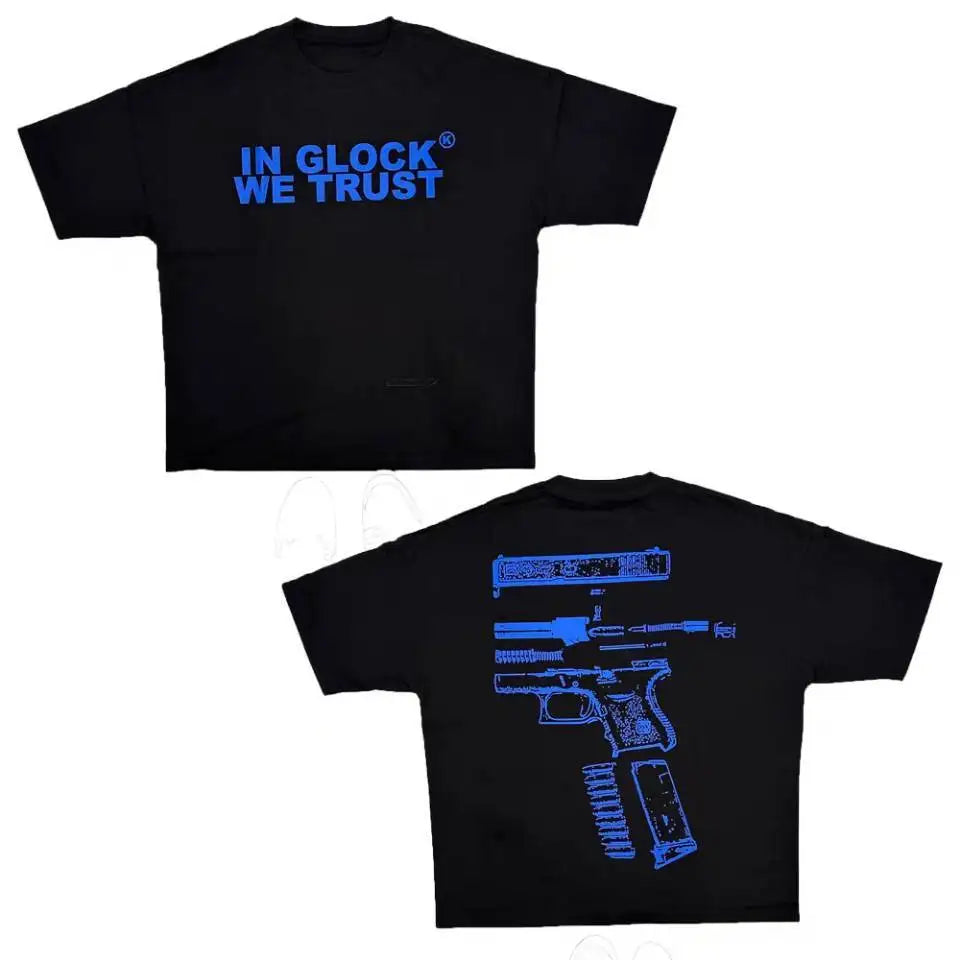 Kixkz Fashion Brand Women's T-shirts IN GLOCK WE TRUST