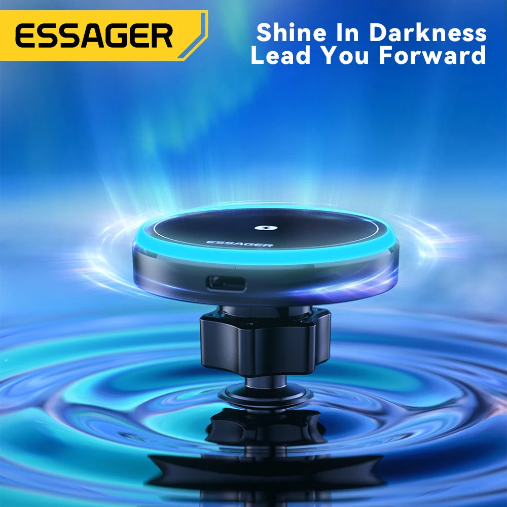 Essager Magnetic Car Phone Holder 15W Wireless Charger