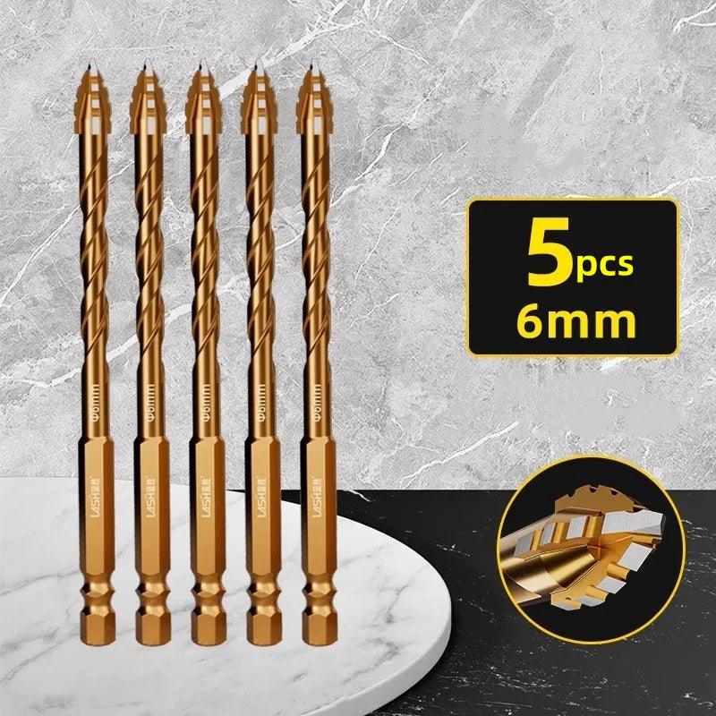 Upgraded four-edged sawtooth drill bit for tile drilling and concrete special electric drill ultra-high hardness drill bit