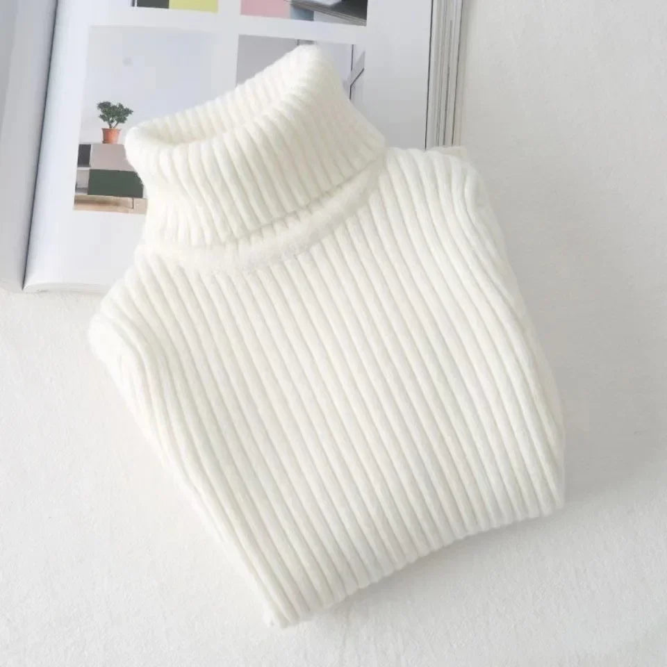 2025 New Sweater Kids Sweaters Autumn Girls Turtleneck Sweaters