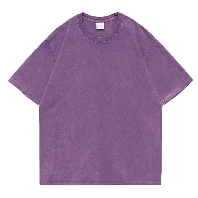 Men's Washed Vintage T-Shirts Street Hip Hop Retro Punk