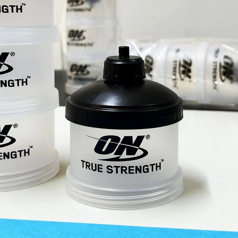 3 Tier Portable Protein Powder Box Fitness Supplement