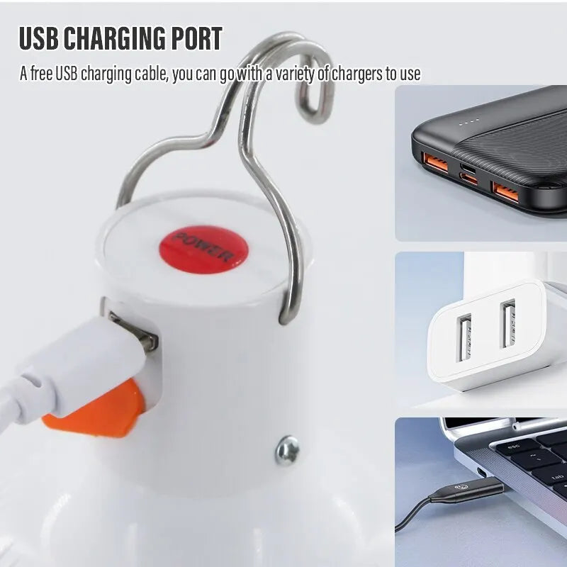 Outdoor USB Rechargeable LED Lamp Bulbs High Brightness