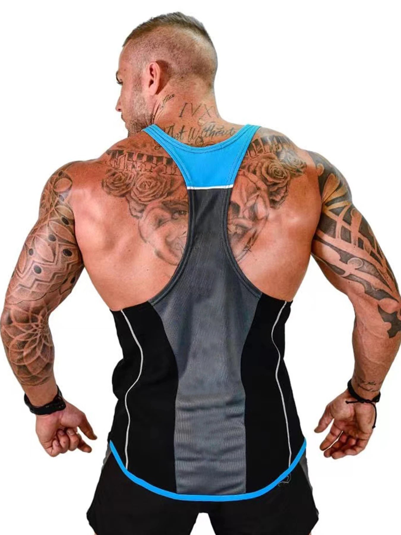 Sports vest, men's fitness quick drying vest, muscle iron,