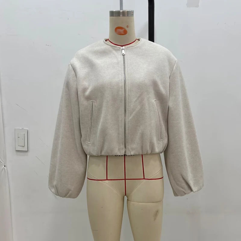 MUJER 2025 Fleece Bomber Jackets for Women