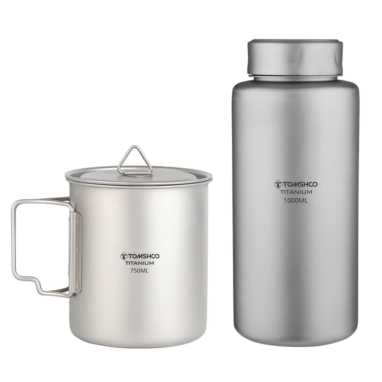 1L Titanium Fles Lekvrij Enkellaags Sport Waterfles 750ml Potbeker