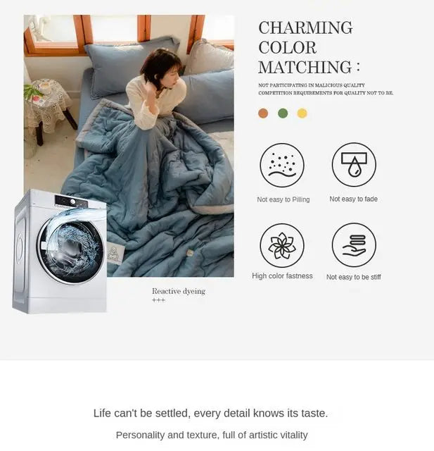 2025 New Japanese Polyester-Cotton Quilted Summer Duvet -