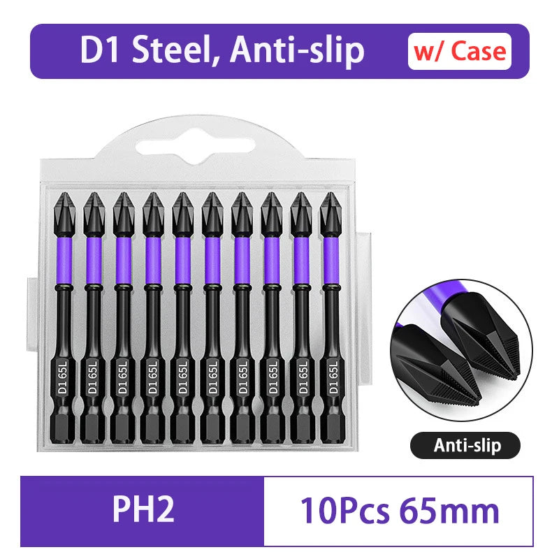 Magnetic Impact Phillips Bit Anti-Slip Long Screwdriver