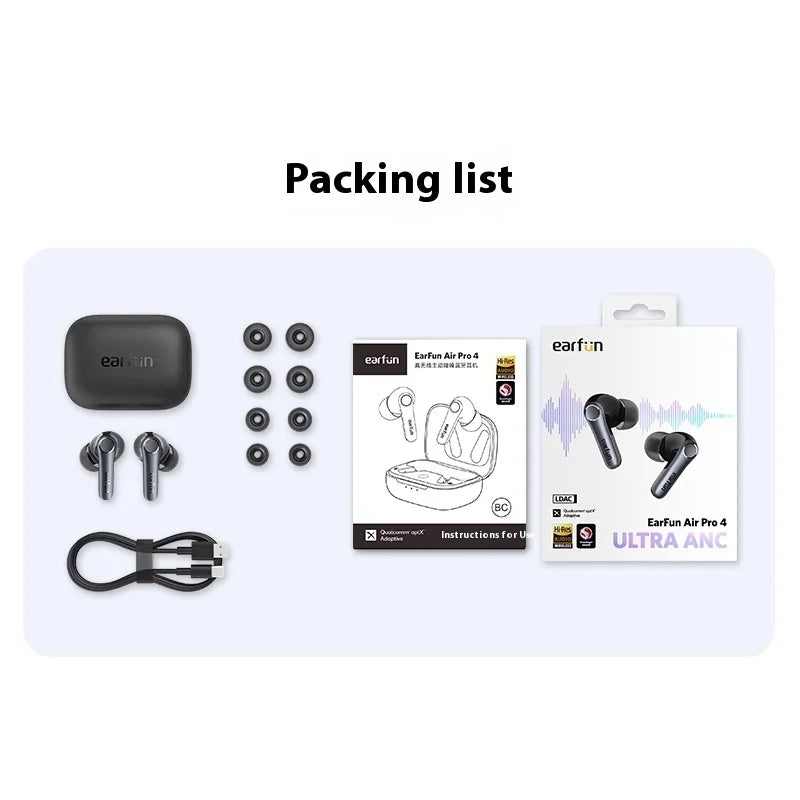 EarFun Air Pro 4 Wireless Earphone HI-FI Bluetooth5.4 Earphones