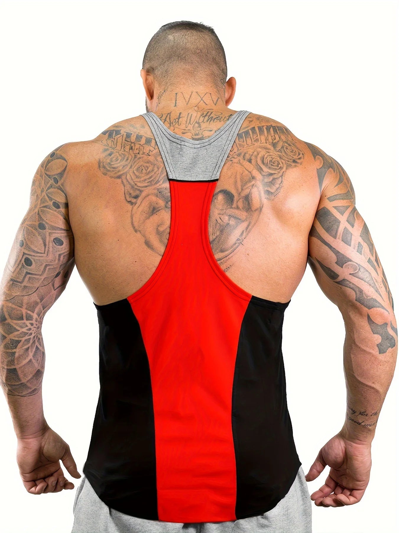 Sports vest, men's fitness quick drying vest, muscle iron,
