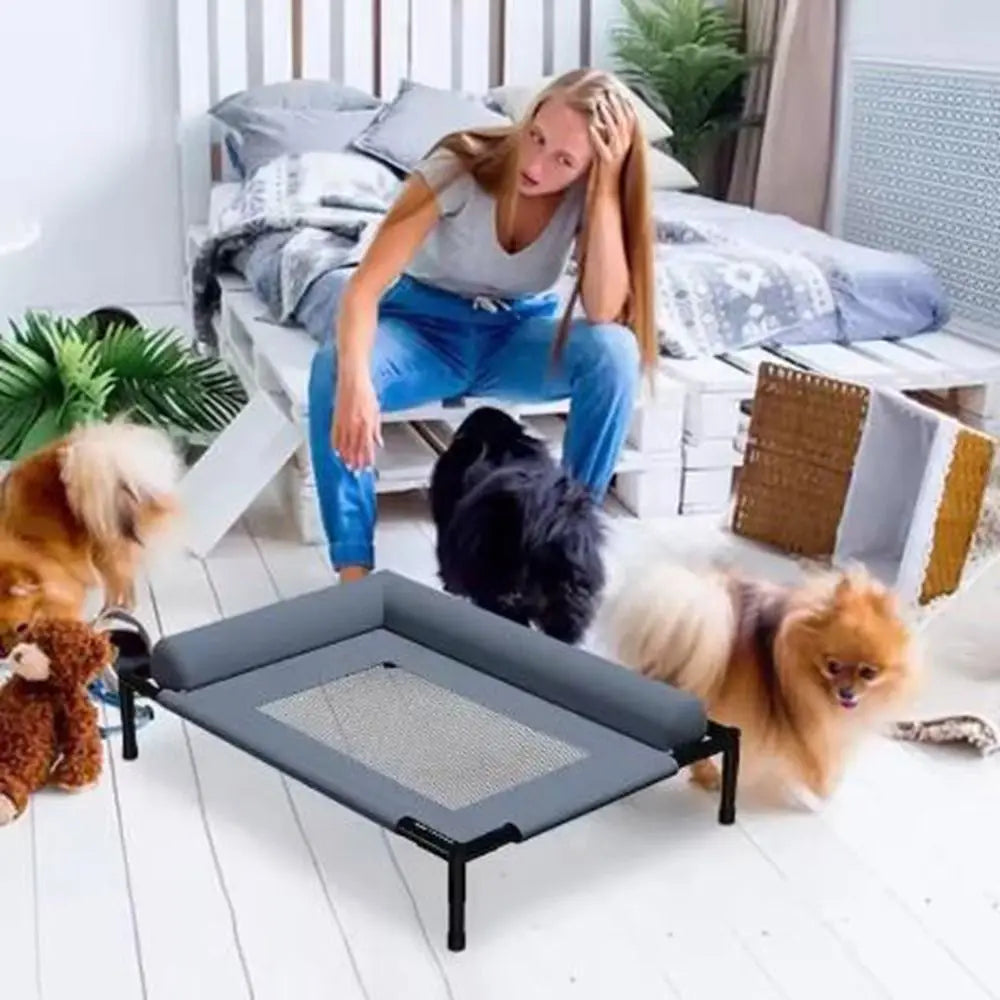 Washable Mesh Elevated Dog Beds Removable Breathable