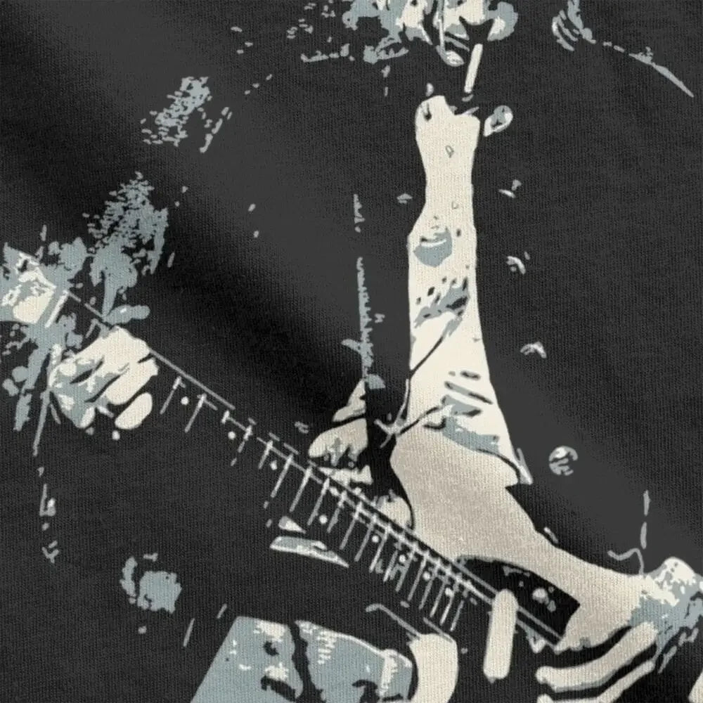 Men's Kurt Cobain Guitar T Shirts Cotton Clothes Amazing Short Sleeve Round Collar Tees Original T-Shirt