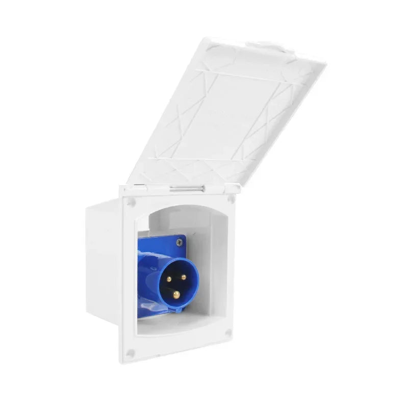 1Pc 220V-250V 16A RV External Electrical Socket With Cover