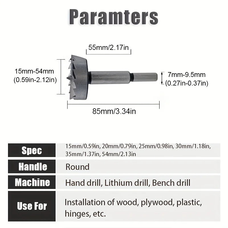 1pc 15/20/25/30/35/54mm Multi-tooth Boring Drill Bits